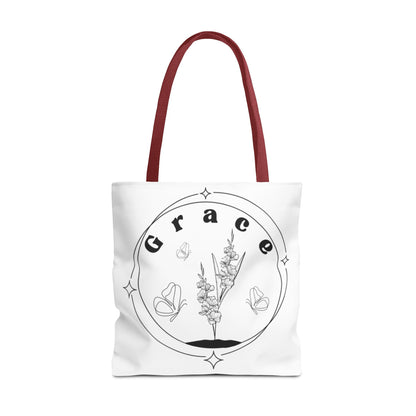 Grace Tote Bag - Stylish All-Over Print for Women's Spiritual Journey
