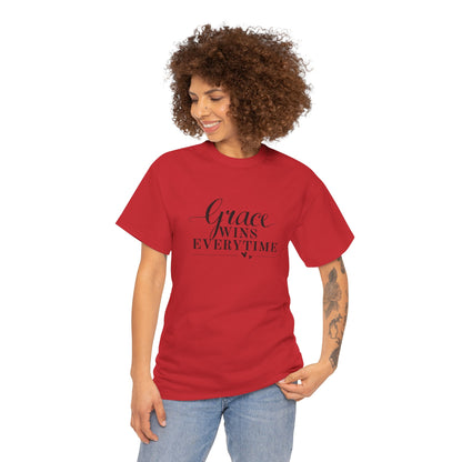 Grace Wins Every Time Tee — Inspirational Christian Graphic T-Shirt