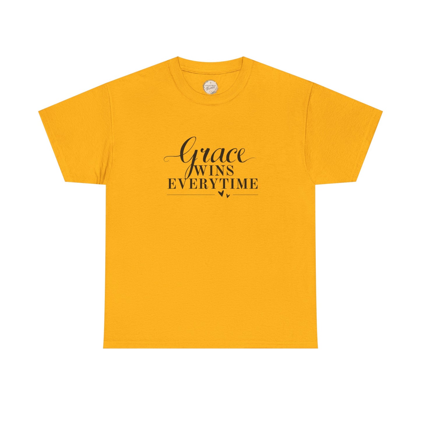 Grace Wins Every Time Tee — Inspirational Christian Graphic T-Shirt