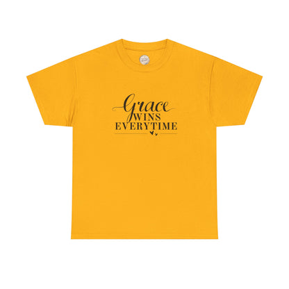 Grace Wins Every Time Tee — Inspirational Christian Graphic T-Shirt