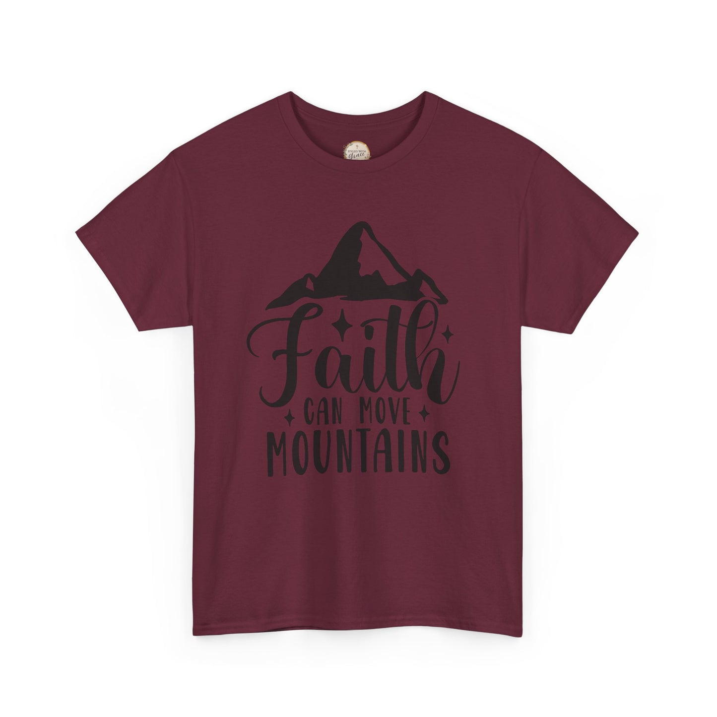 Faith Can Move Mountains - Unisex Heavy Cotton Tee