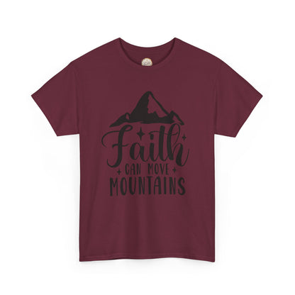 Faith Can Move Mountains - Unisex Heavy Cotton Tee