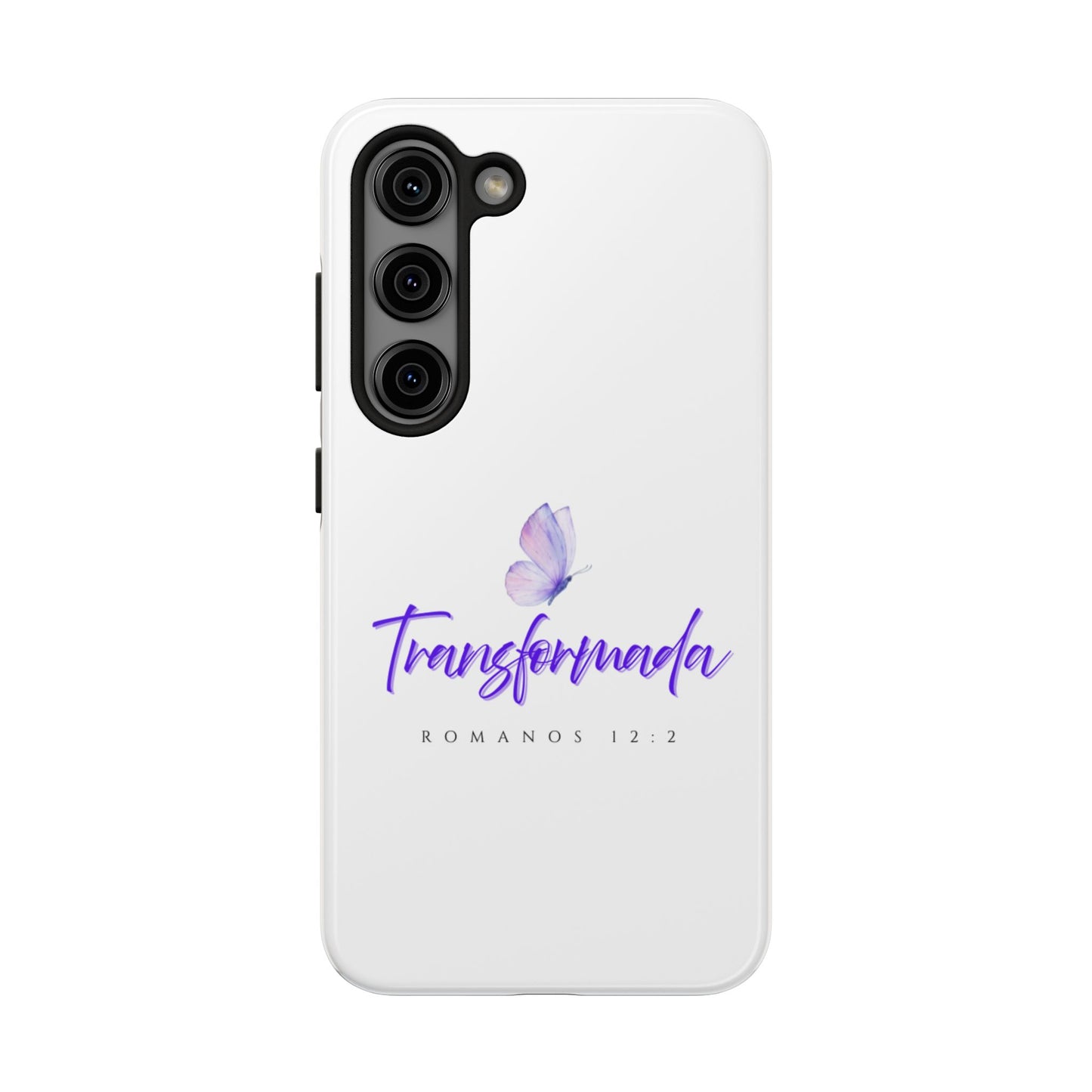 Transformada Phone Case, Inspirational Gift, Scripture Cases, Christian Accessories, Floral Design, Unique Phone Protection