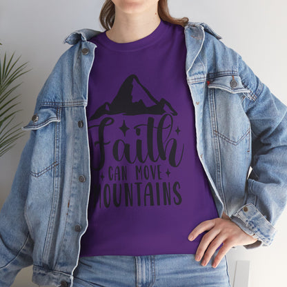 Faith Can Move Mountains - Unisex Heavy Cotton Tee