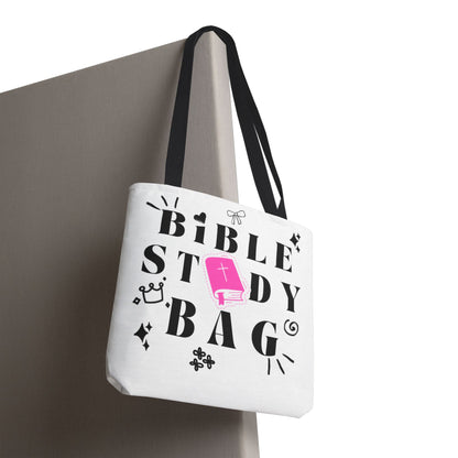 Bible Study Tote Bag - Stylish All-Over Print for Women's Spiritual Journey