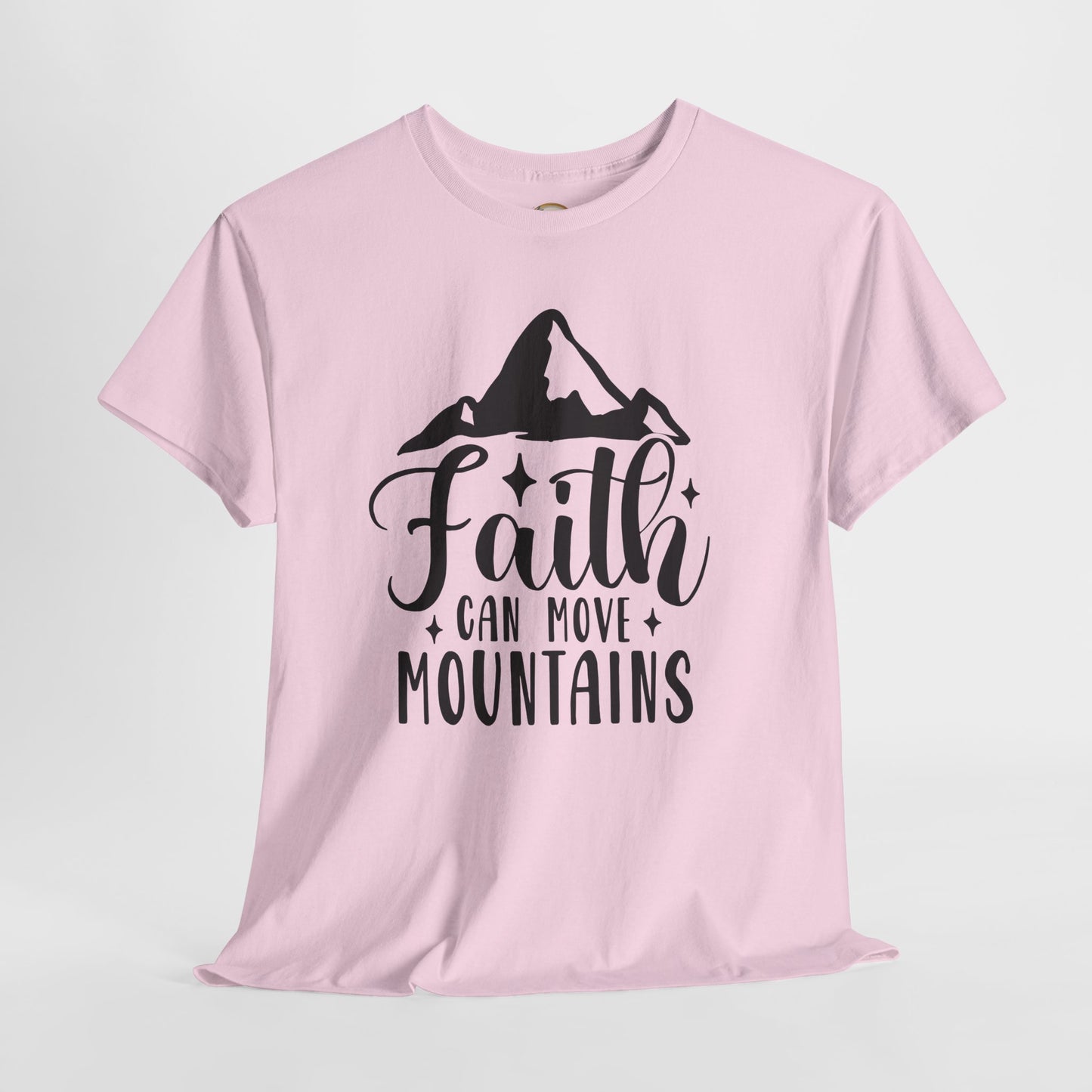 Faith Can Move Mountains - Unisex Heavy Cotton Tee