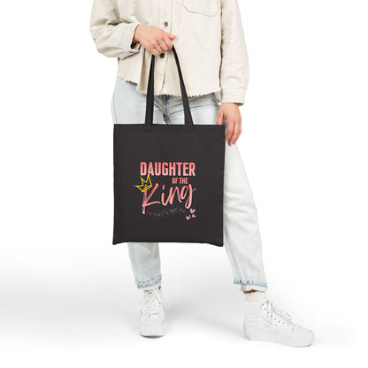 Daughter of the King Canvas Tote Bag – Faith-Based Christian Gift