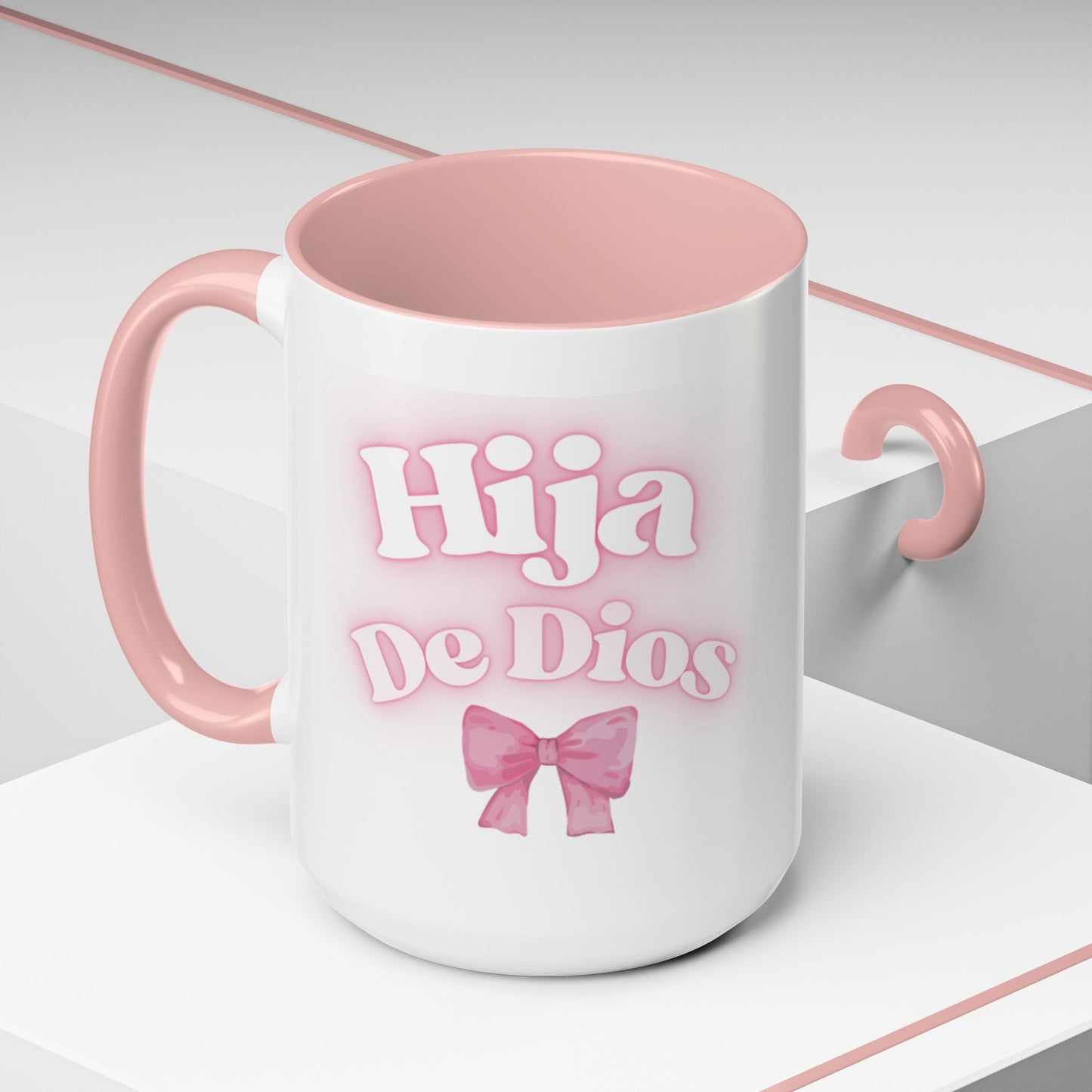 Hija De Dios Accent Coffee Mug - Perfect Gift for Moms, Inspirational Drinkware, Birthday, Faith Celebration, Unique Coffee Cup
