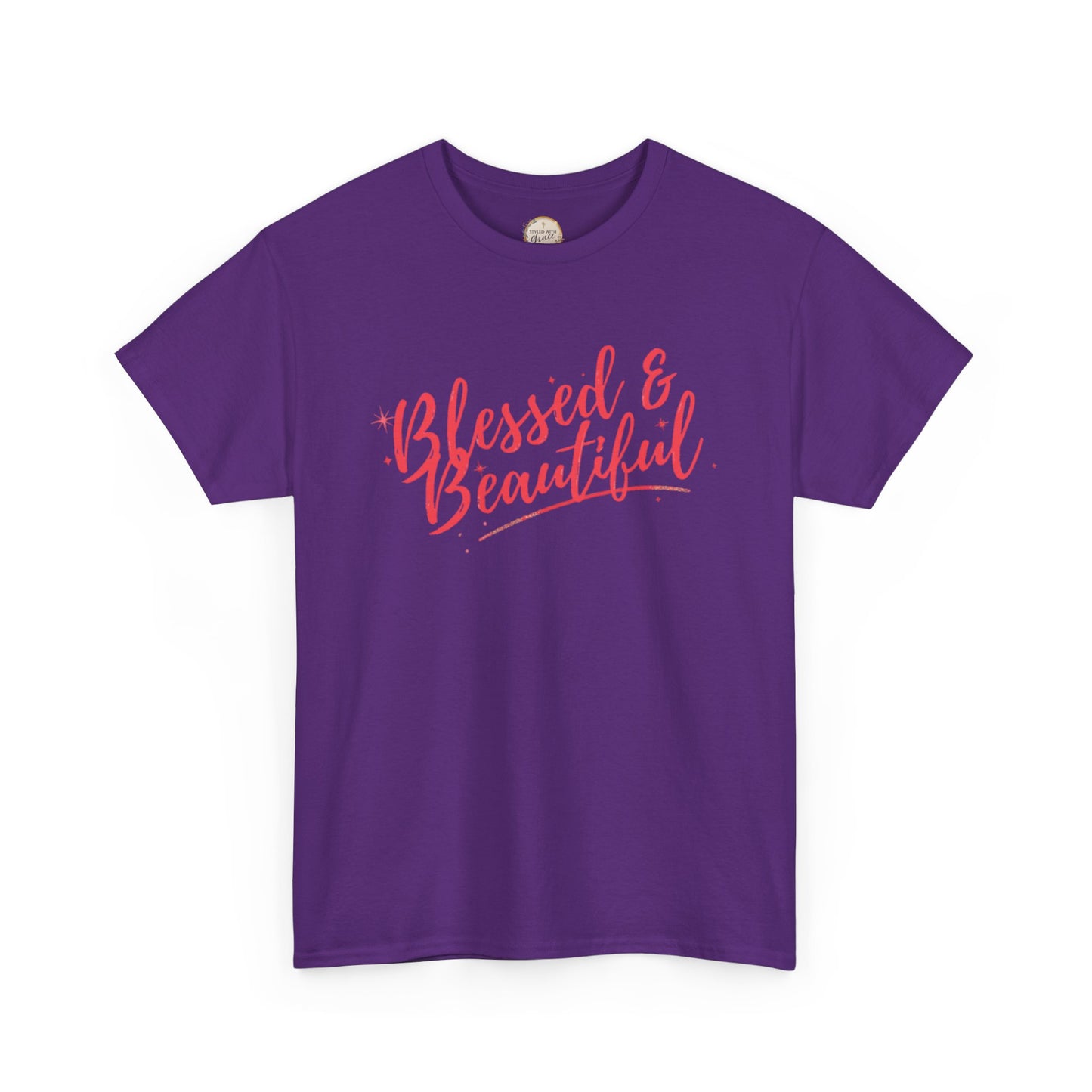 Blessed & Beautiful Unisex Heavy Cotton Tee - Inspirational Casual Wear