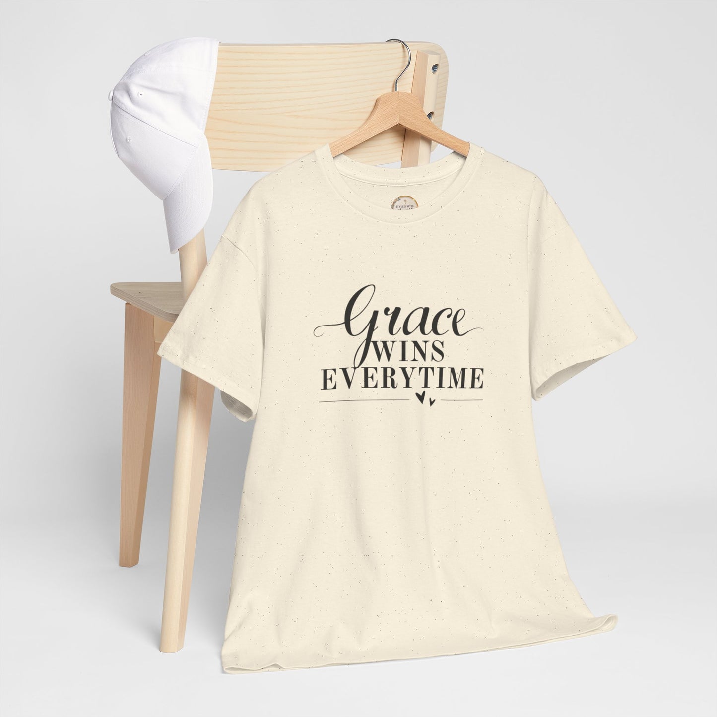 Grace Wins Every Time Tee — Inspirational Christian Graphic T-Shirt