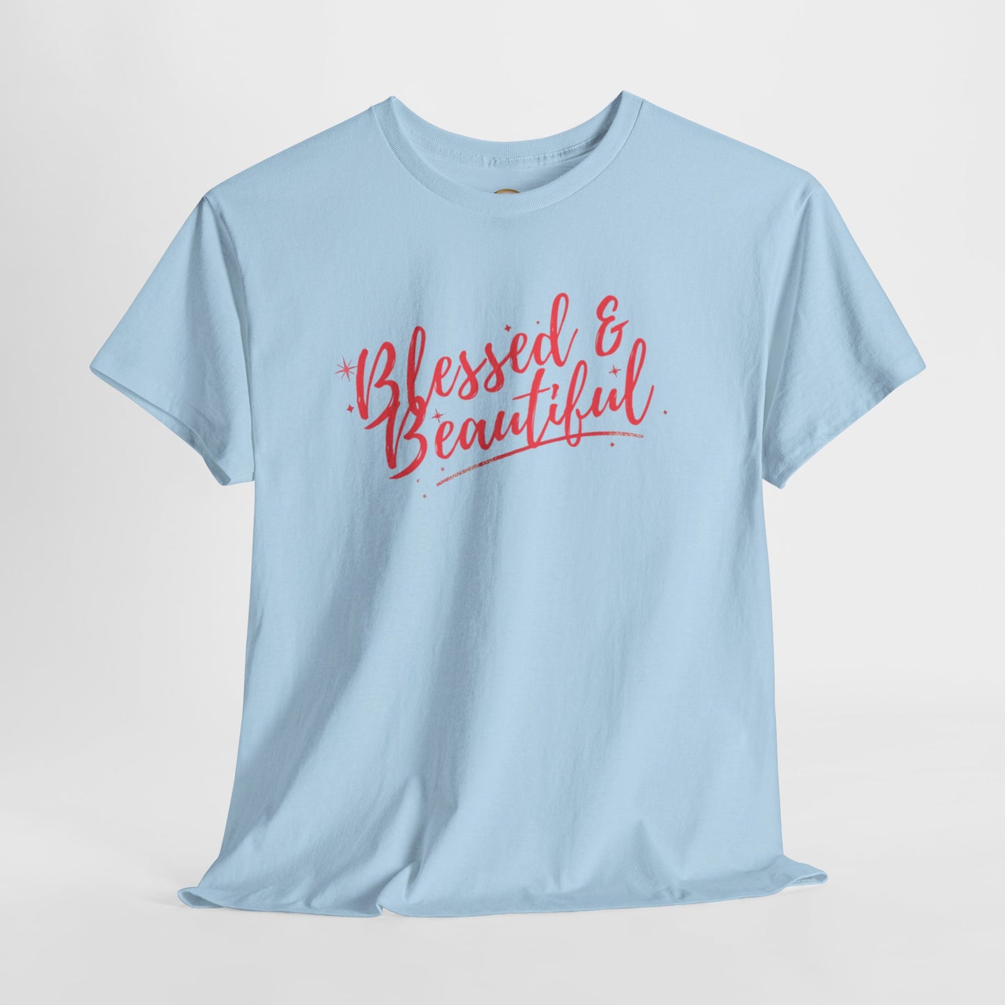 Blessed & Beautiful Unisex Heavy Cotton Tee - Inspirational Casual Wear
