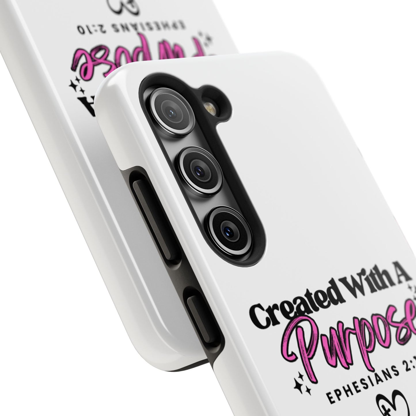 Created With A Purpose Phone Case — Ephesians 2:10 Inspirational Christian Tough Case