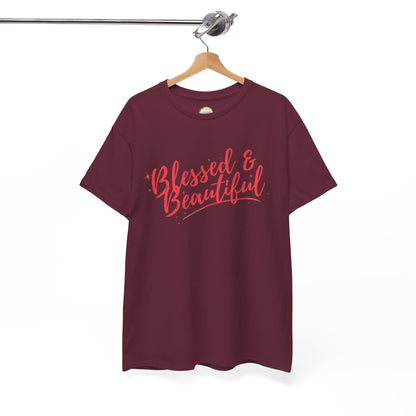 Blessed & Beautiful Unisex Heavy Cotton Tee - Inspirational Casual Wear