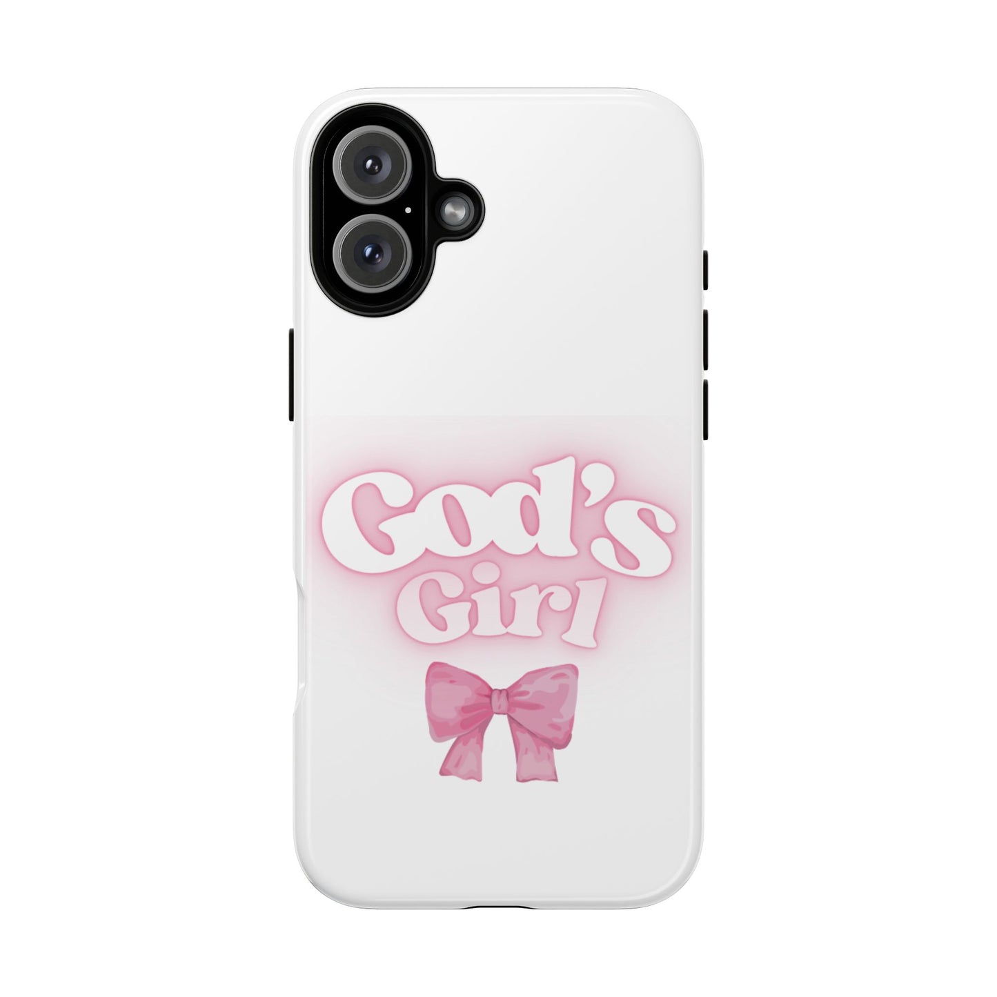 God's Girl Cute Phone Case, Pink Bow Case, Faith-Based Gifts, Christian Accessories, Birthday Present, Inspirational Jewelry