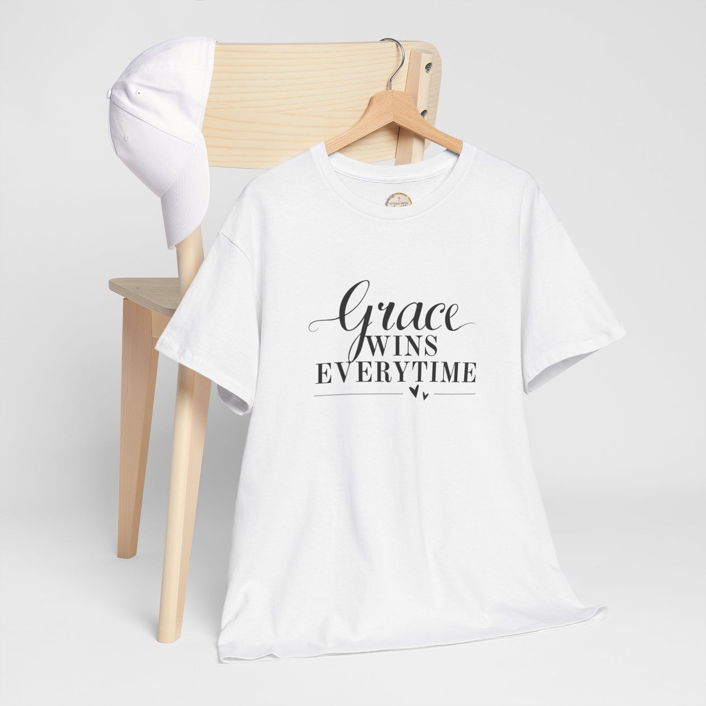 Grace Wins Every Time Tee — Inspirational Christian Graphic T-Shirt