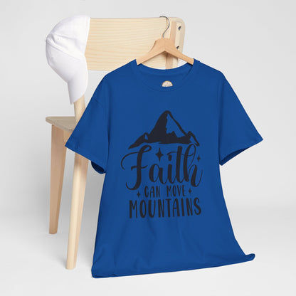 Faith Can Move Mountains - Unisex Heavy Cotton Tee