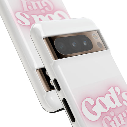 God's Girl Cute Phone Case, Pink Bow Case, Faith-Based Gifts, Christian Accessories, Birthday Present, Inspirational Jewelry