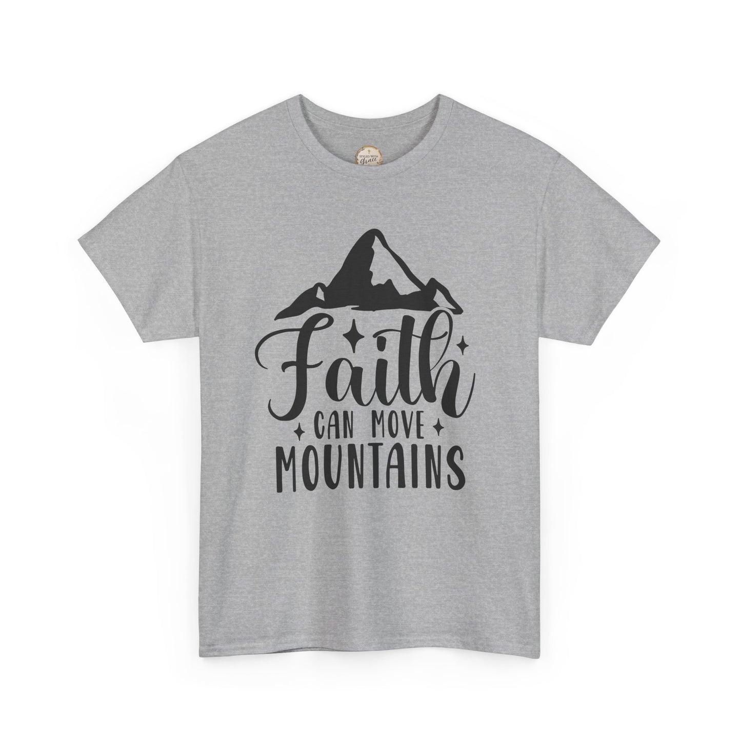 Faith Can Move Mountains - Unisex Heavy Cotton Tee