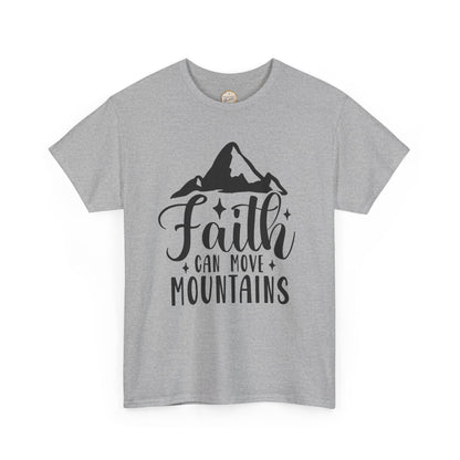 Faith Can Move Mountains - Unisex Heavy Cotton Tee