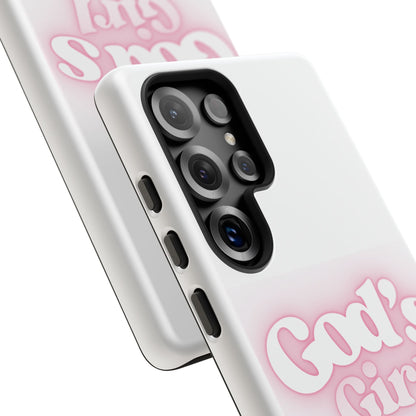 God's Girl Cute Phone Case, Pink Bow Case, Faith-Based Gifts, Christian Accessories, Birthday Present, Inspirational Jewelry