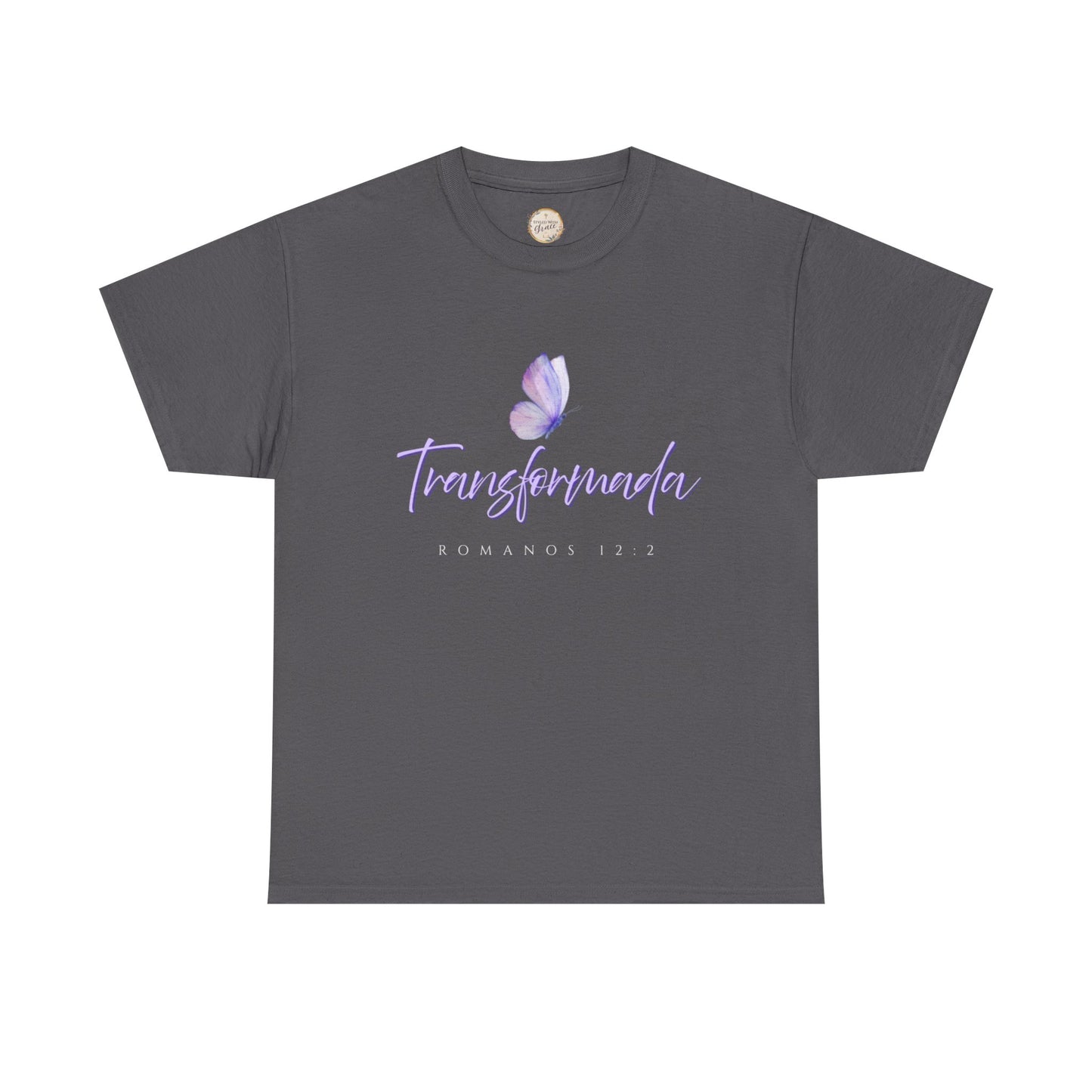 Transformada Unisex Heavy Cotton Tee, Inspirational Shirt, Gift for Women, Motivational Top, Spiritual Apparel, Casual Wear