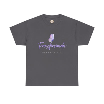 Transformada Unisex Heavy Cotton Tee, Inspirational Shirt, Gift for Women, Motivational Top, Spiritual Apparel, Casual Wear