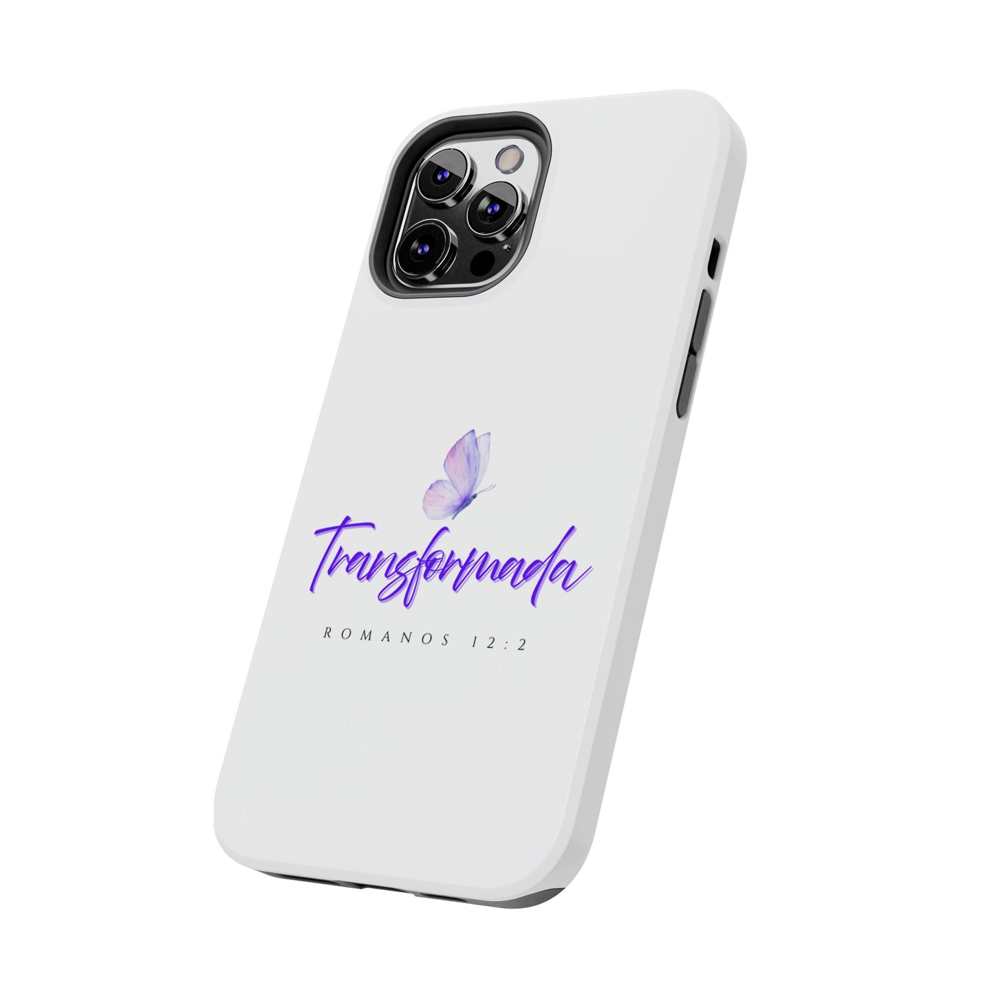 Transformada Phone Case, Inspirational Gift, Scripture Cases, Christian Accessories, Floral Design, Unique Phone Protection