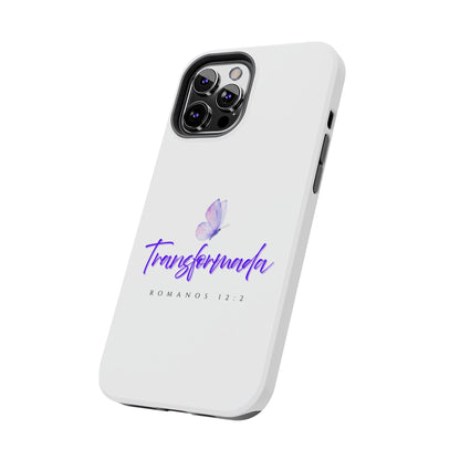 Transformada Phone Case, Inspirational Gift, Scripture Cases, Christian Accessories, Floral Design, Unique Phone Protection