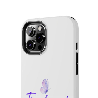 Transformed Phone Case - Inspirational Butterfly Design, Tough Phone Cover, Bible Verse Accessory, Unique Gift for Faith Lovers