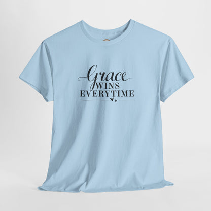 Grace Wins Every Time Tee — Inspirational Christian Graphic T-Shirt