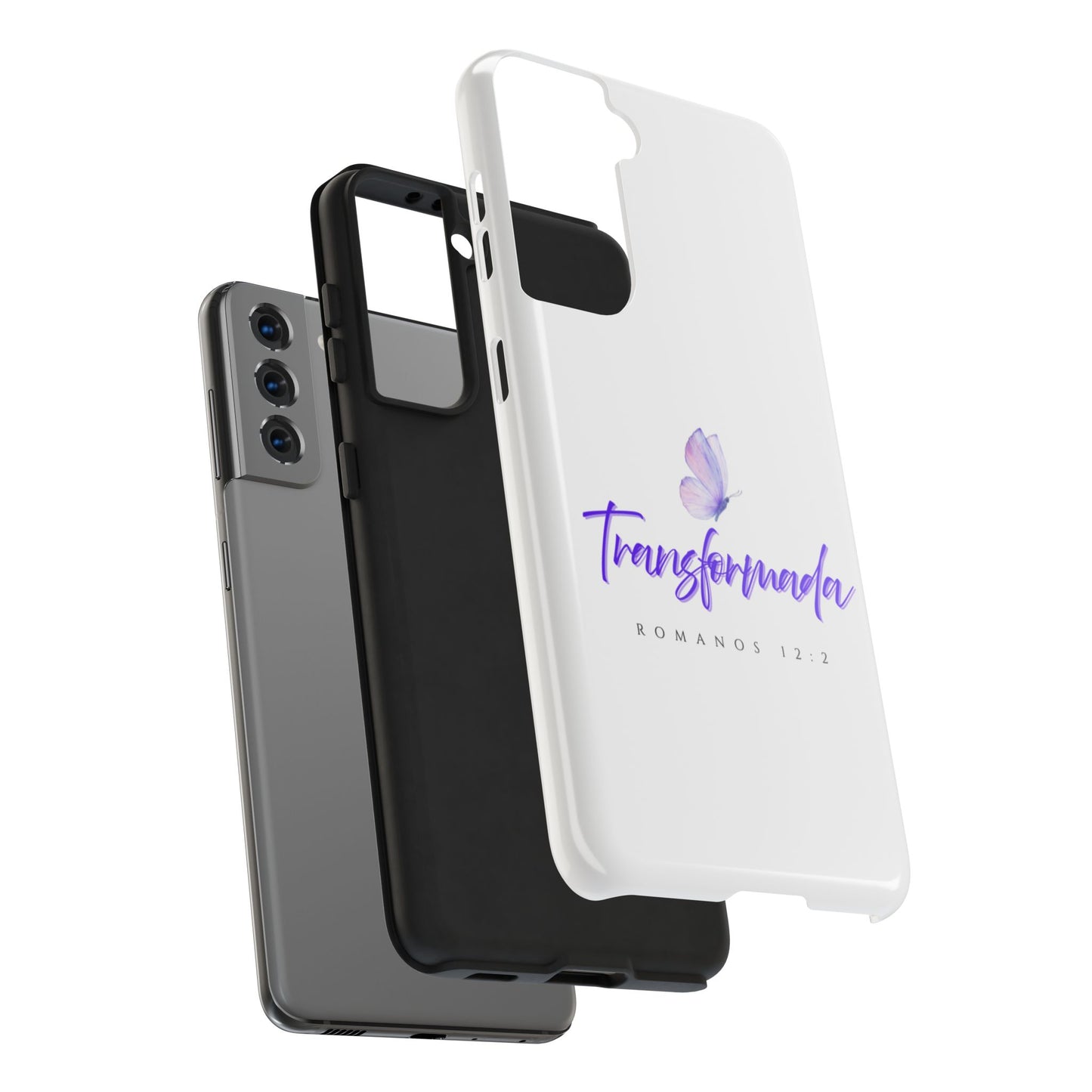 Transformada Phone Case, Inspirational Gift, Scripture Cases, Christian Accessories, Floral Design, Unique Phone Protection