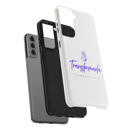 Transformada Phone Case, Inspirational Gift, Scripture Cases, Christian Accessories, Floral Design, Unique Phone Protection