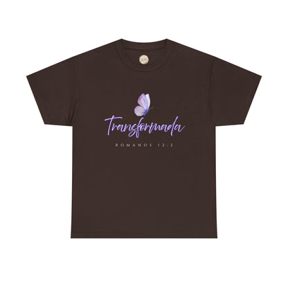 Transformada Unisex Heavy Cotton Tee, Inspirational Shirt, Gift for Women, Motivational Top, Spiritual Apparel, Casual Wear