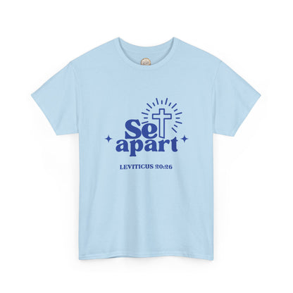 Set Apart Unisex Heavy Cotton Tee, Christian Gift Shirt, Religious Apparel, Faith-Based Clothing, Inspirational T-Shirt