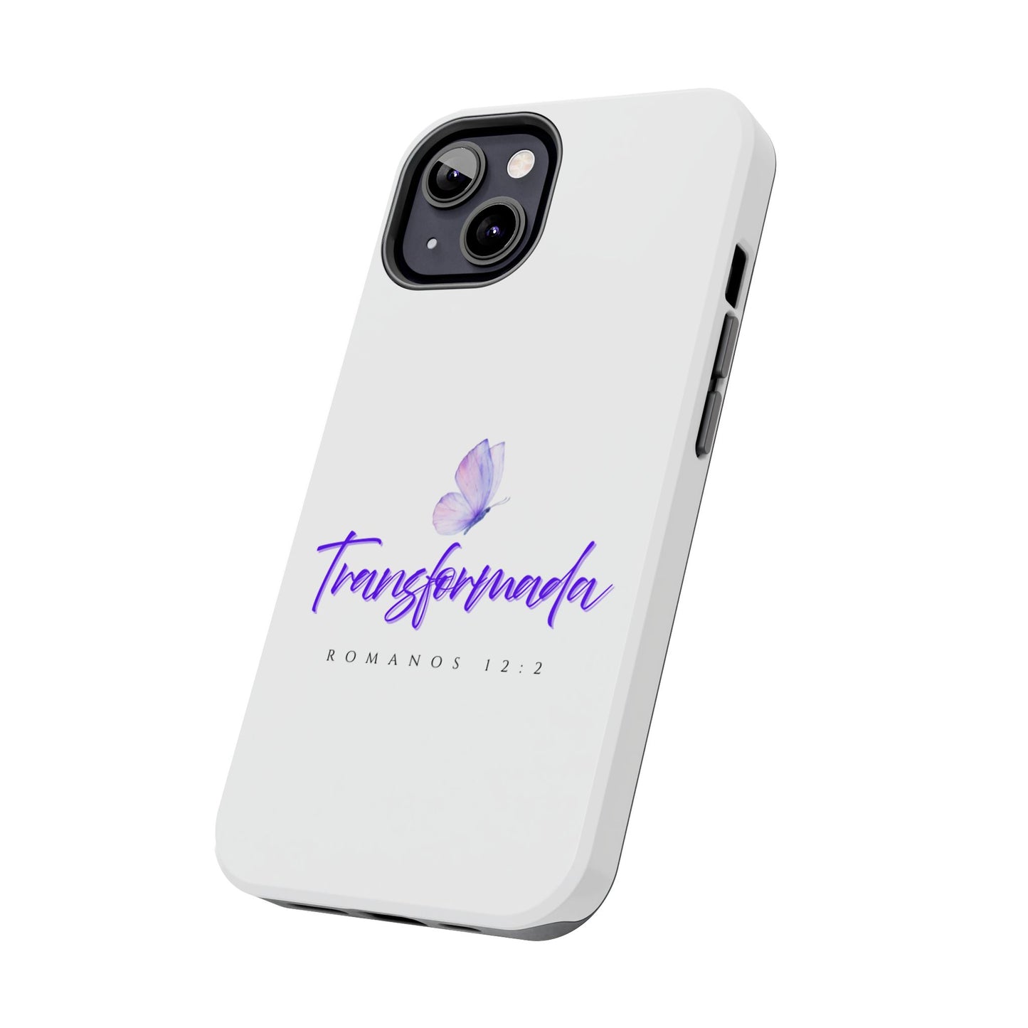 Transformada Phone Case, Inspirational Gift, Scripture Cases, Christian Accessories, Floral Design, Unique Phone Protection