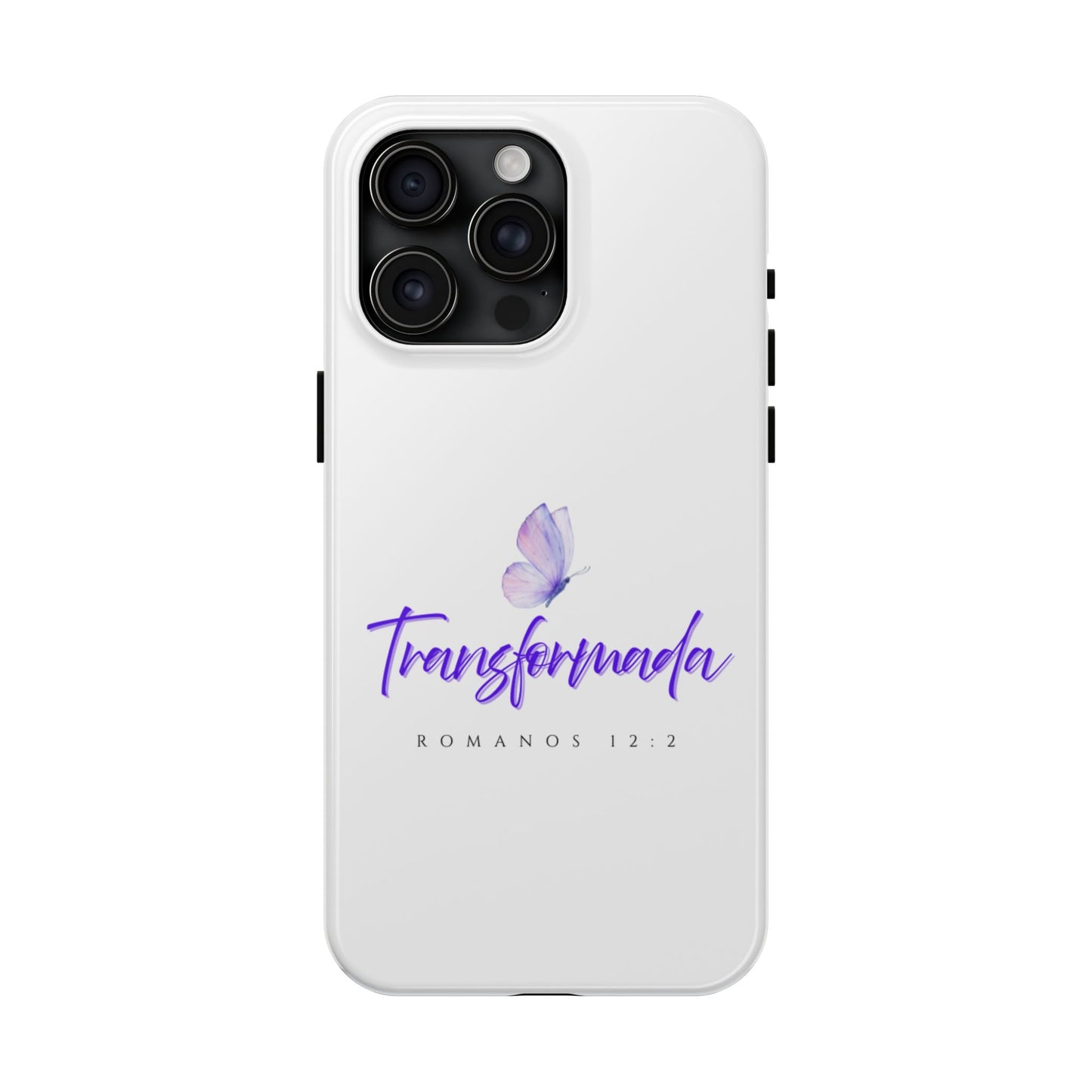 Transformada Phone Case, Inspirational Gift, Scripture Cases, Christian Accessories, Floral Design, Unique Phone Protection