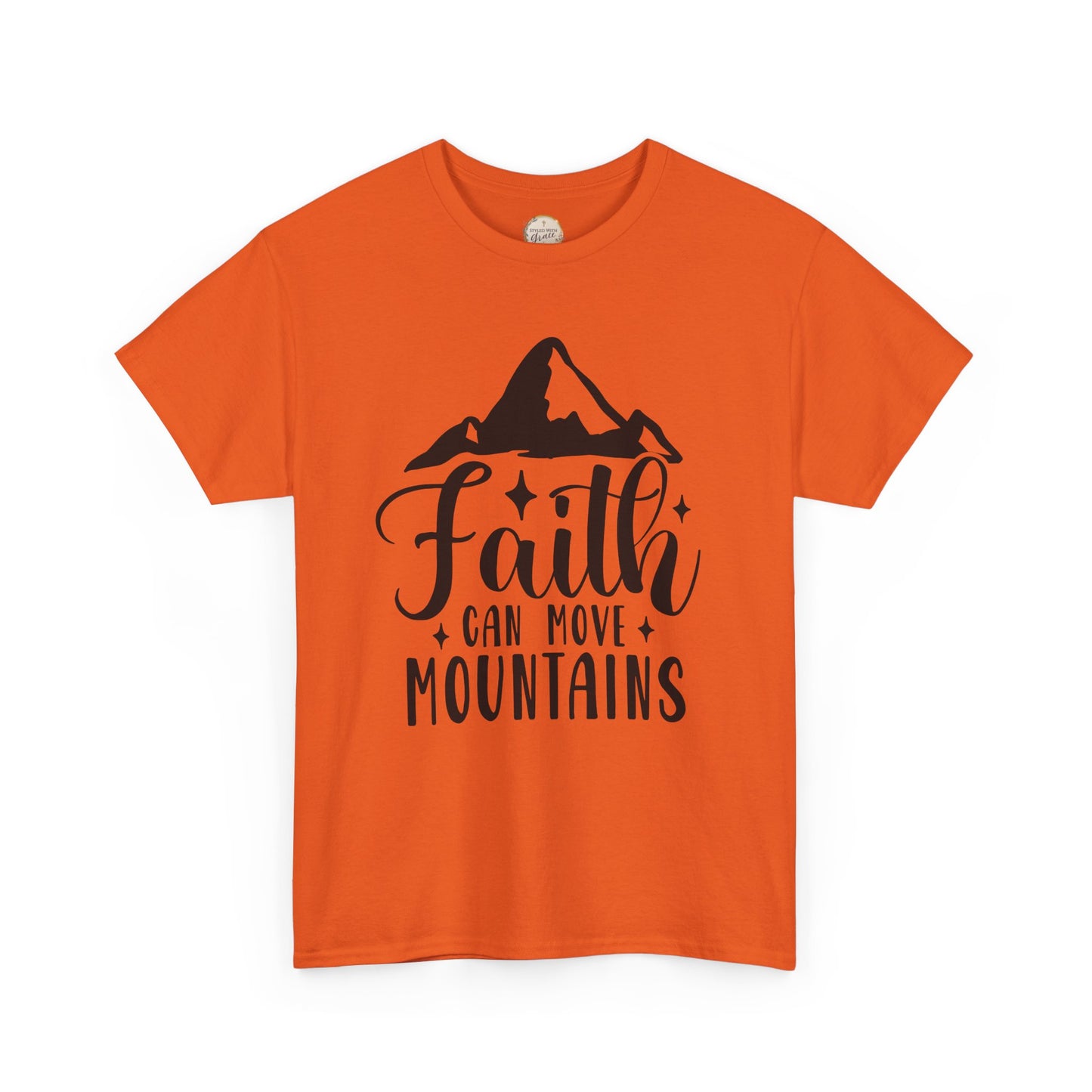 Faith Can Move Mountains - Unisex Heavy Cotton Tee