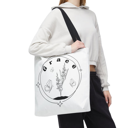 Grace Tote Bag - Stylish All-Over Print for Women's Spiritual Journey