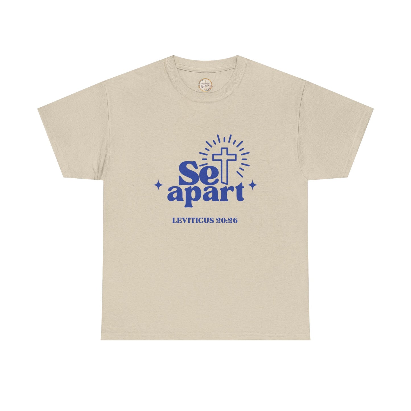 Set Apart Unisex Heavy Cotton Tee, Christian Gift Shirt, Religious Apparel, Faith-Based Clothing, Inspirational T-Shirt