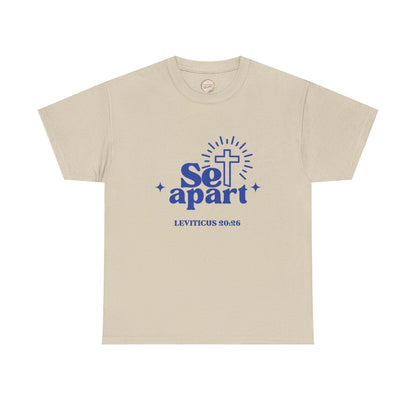 Set Apart Unisex Heavy Cotton Tee, Christian Gift Shirt, Religious Apparel, Faith-Based Clothing, Inspirational T-Shirt