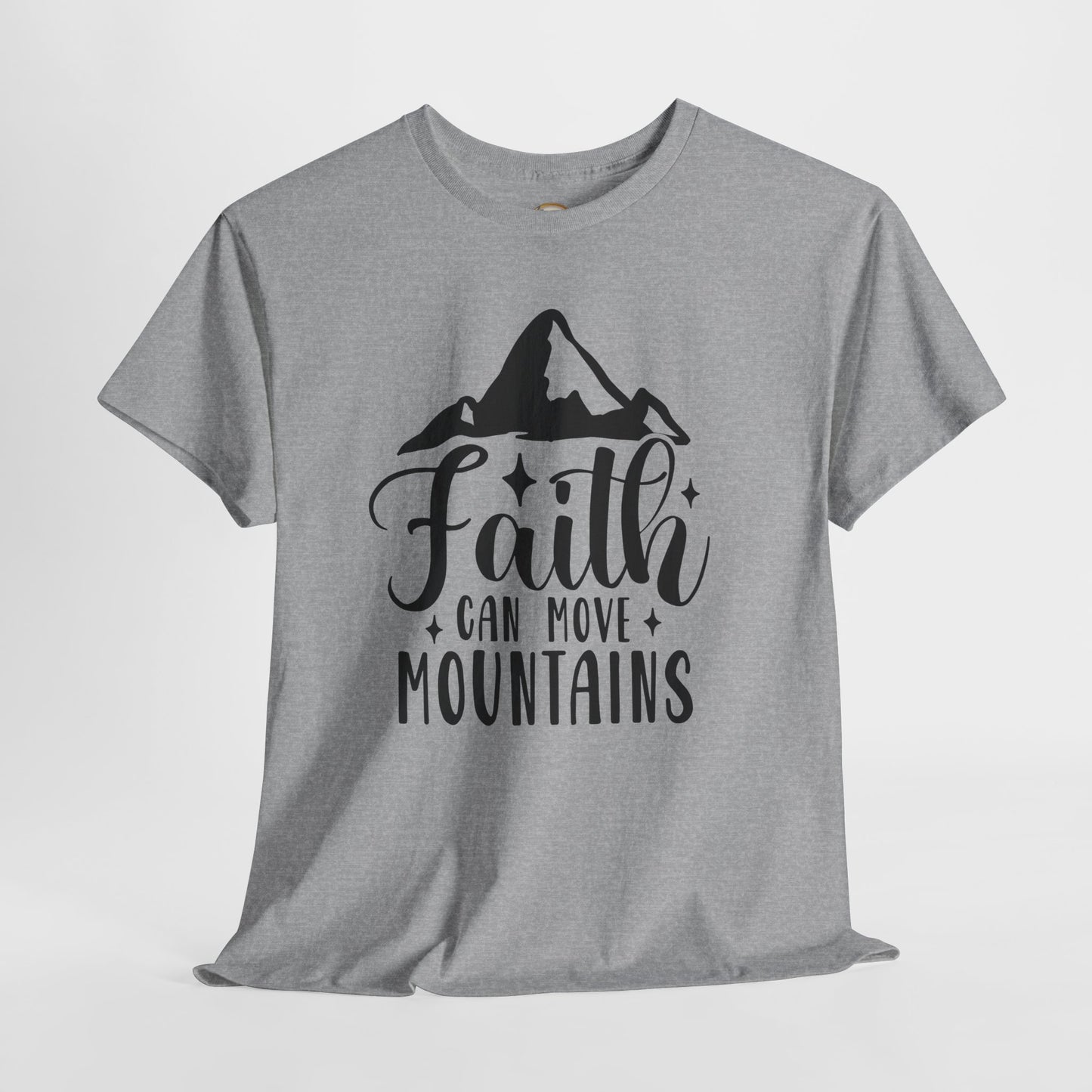 Faith Can Move Mountains - Unisex Heavy Cotton Tee