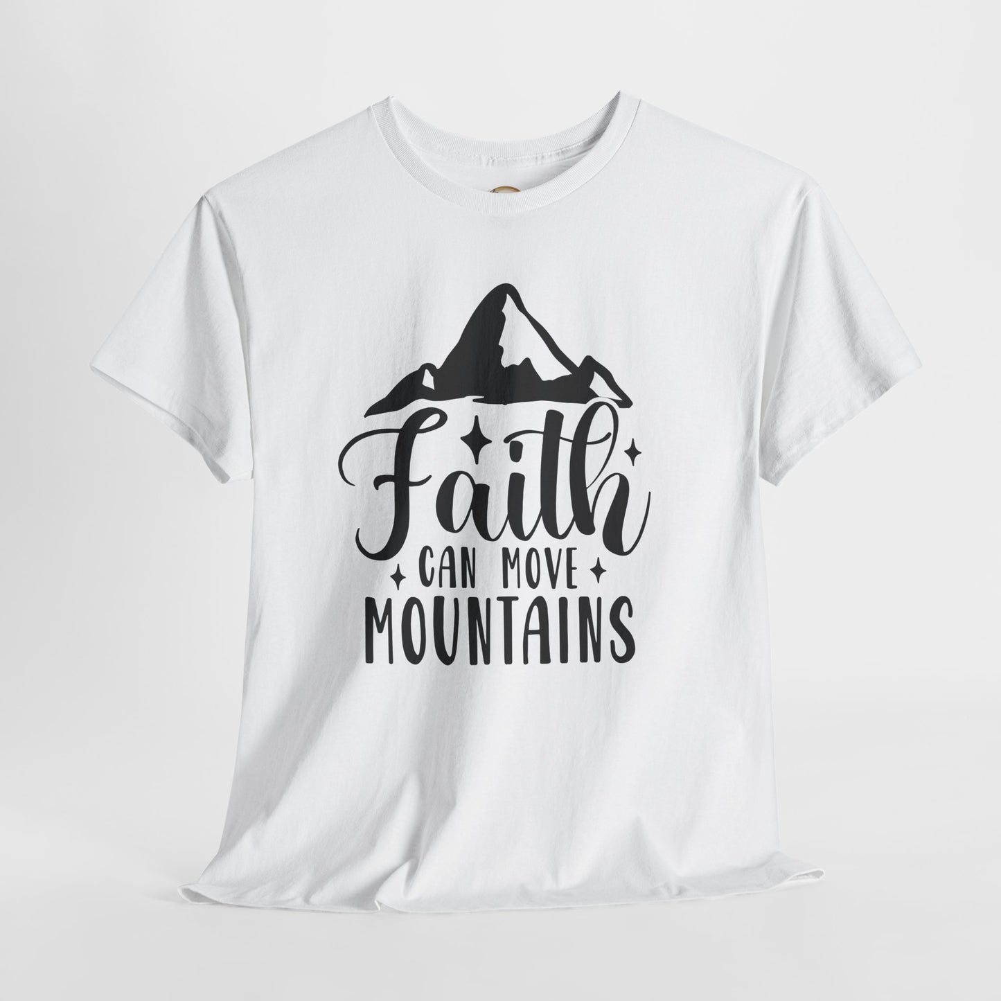 Faith Can Move Mountains - Unisex Heavy Cotton Tee