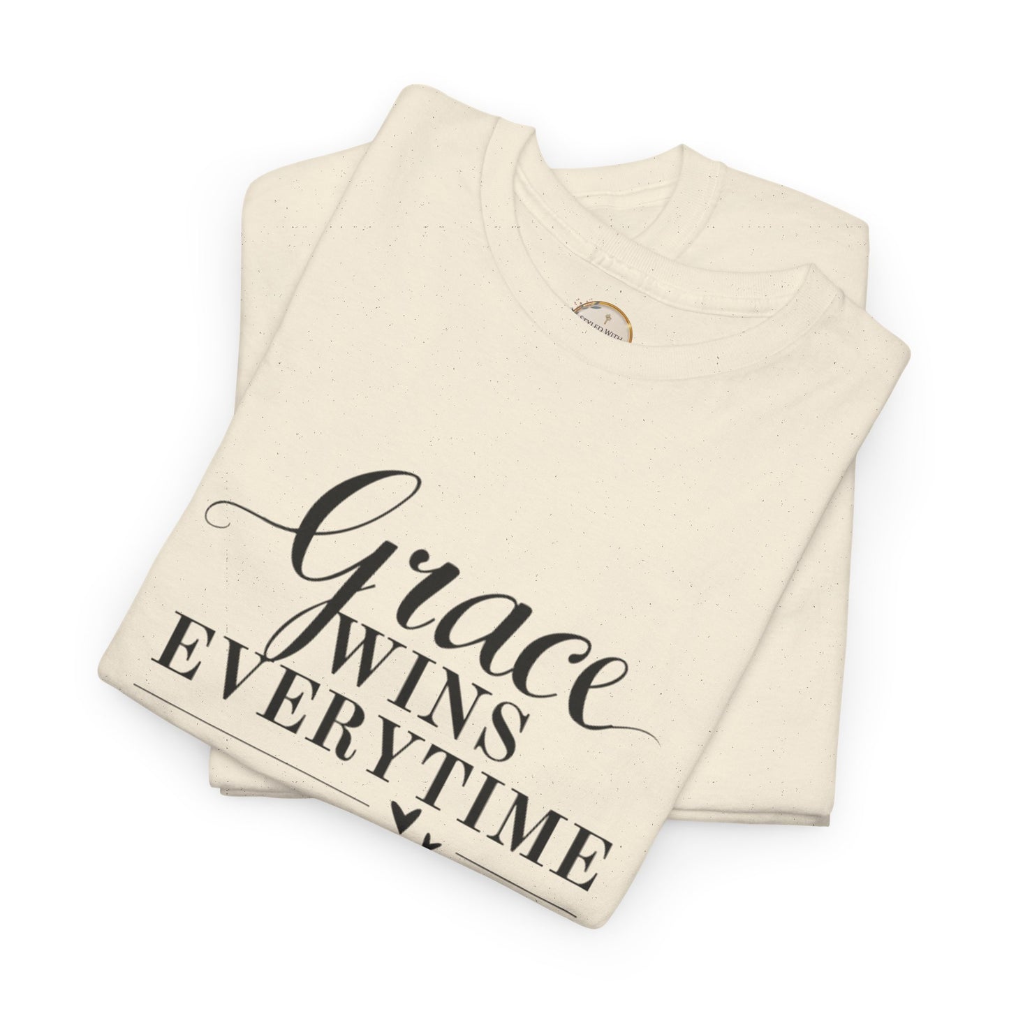 Grace Wins Every Time Tee — Inspirational Christian Graphic T-Shirt
