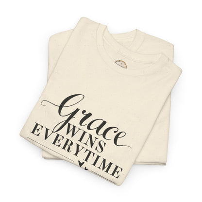 Grace Wins Every Time Tee — Inspirational Christian Graphic T-Shirt