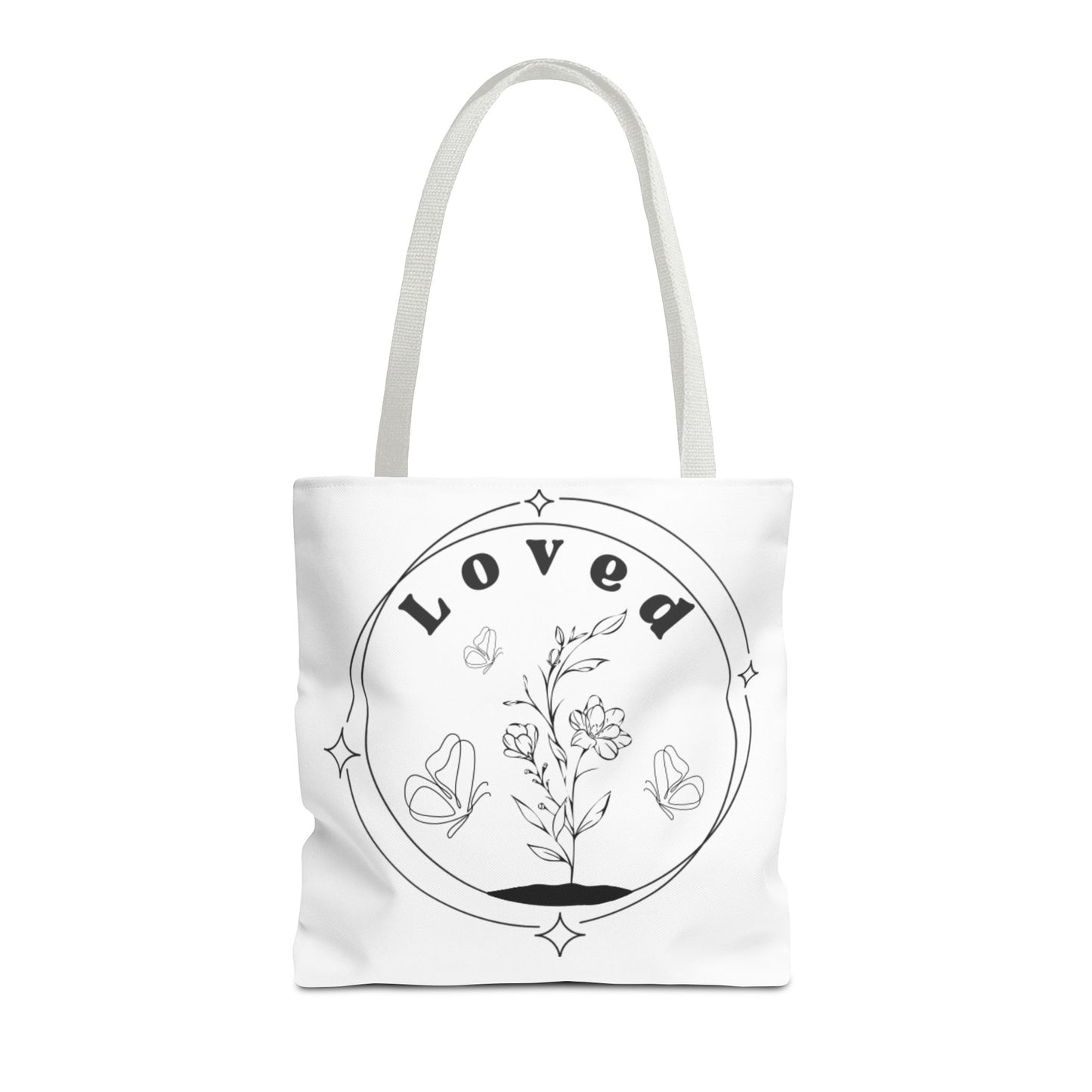 Loved Tote Bag - Stylish All-Over Print for Women's Spiritual Journey