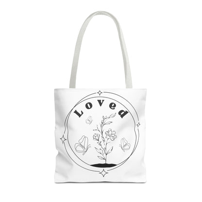 Loved Tote Bag - Stylish All-Over Print for Women's Spiritual Journey