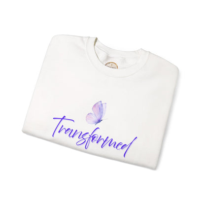 Transformed Butterfly Crewneck Sweatshirt — Inspirational Christian Faith Pullover
