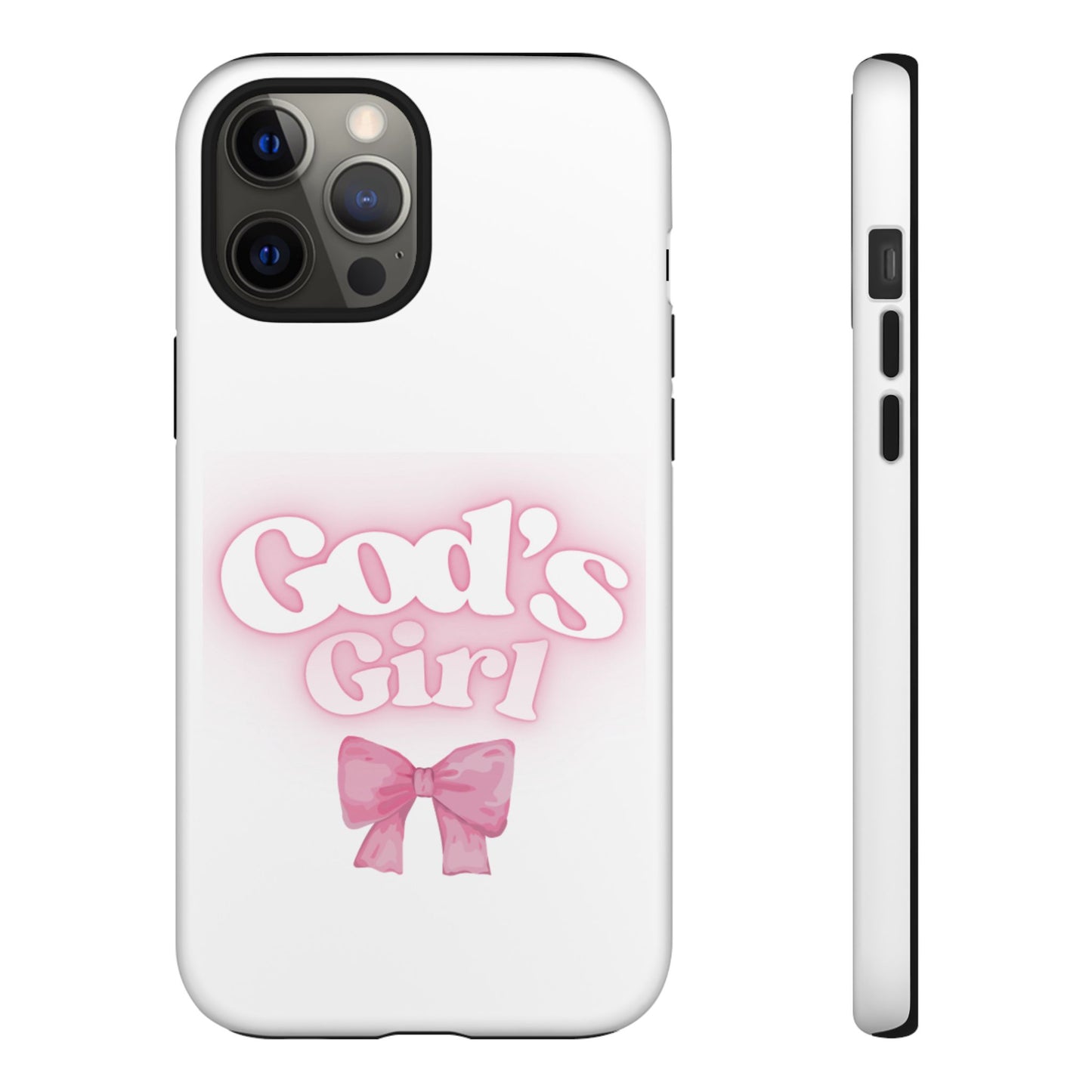 God's Girl Cute Phone Case, Pink Bow Case, Faith-Based Gifts, Christian Accessories, Birthday Present, Inspirational Jewelry