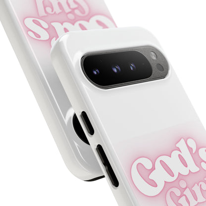 God's Girl Cute Phone Case, Pink Bow Case, Faith-Based Gifts, Christian Accessories, Birthday Present, Inspirational Jewelry