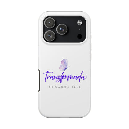 Transformada Phone Case, Inspirational Gift, Scripture Cases, Christian Accessories, Floral Design, Unique Phone Protection